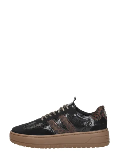 Sub55 Sneakers Laag, lage sneakers voor dames in zwart, foto 1 van 4