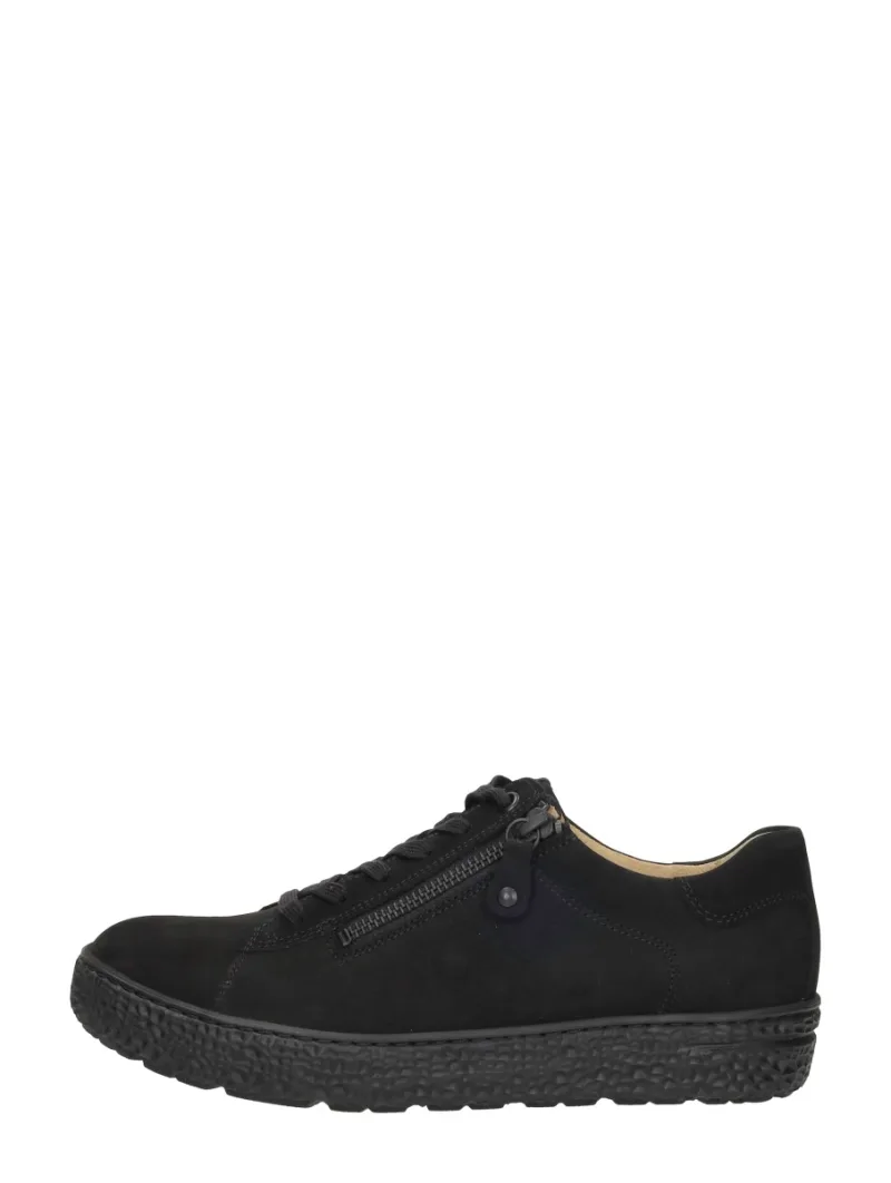 Hartjes Phil Shoe, lage veterschoenen voor dames in zwart