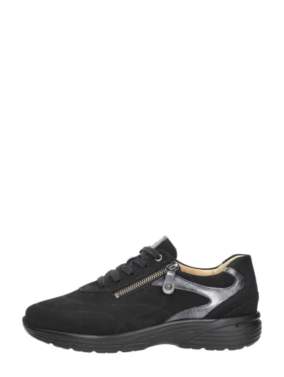 Hartjes Katy Shoe, lage veterschoenen voor dames in zwart, foto 1 van 4