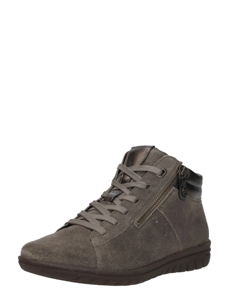 Hartjes Casual Boot, hoge veterschoenen voor dames in taupe, foto 2 van 2