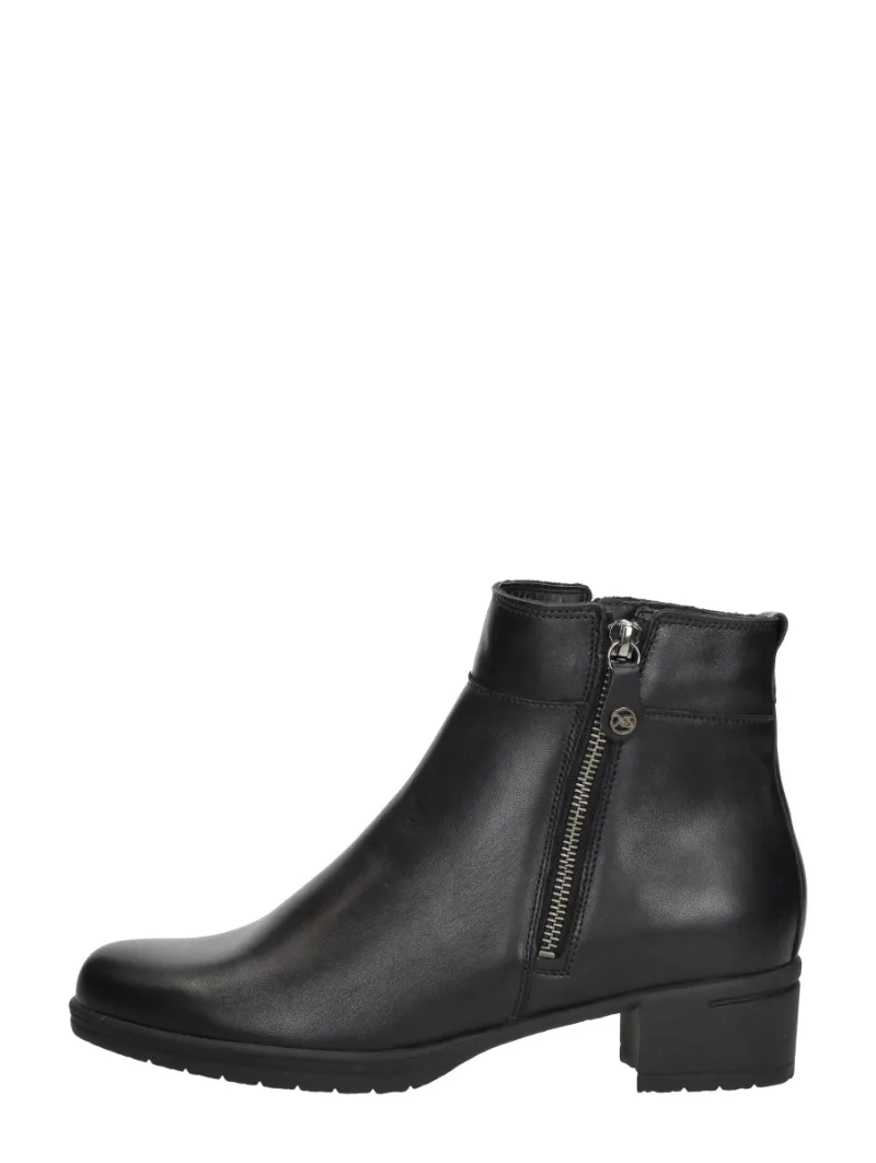 Hartjes Hip Boot, enkellaarsjes hak voor dames in zwart, foto 1 van 4