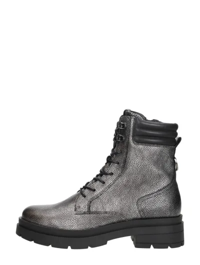 Red Rag Veterschoenen Hoog zilver, hoge veterschoenen voor dames in zilverkleur, foto 1 van 4