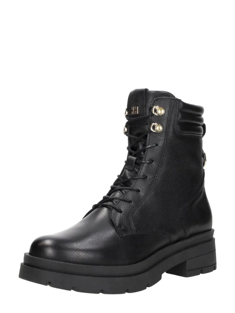 Red Rag Veterschoenen Hoog, hoge veterschoenen voor dames in zwart, foto 2 van 2