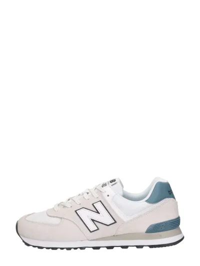 New Balance 574, lage sneakers voor heren in gebroken wit, foto 1 van 4