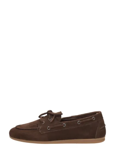 Shoecolate Dames bootschoen, bootschoenen voor dames in donkerbruin, foto 1 van 4