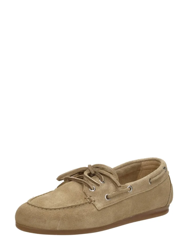 Shoecolate Dames bootschoen, bootschoenen voor dames in taupe, foto 2 van 2