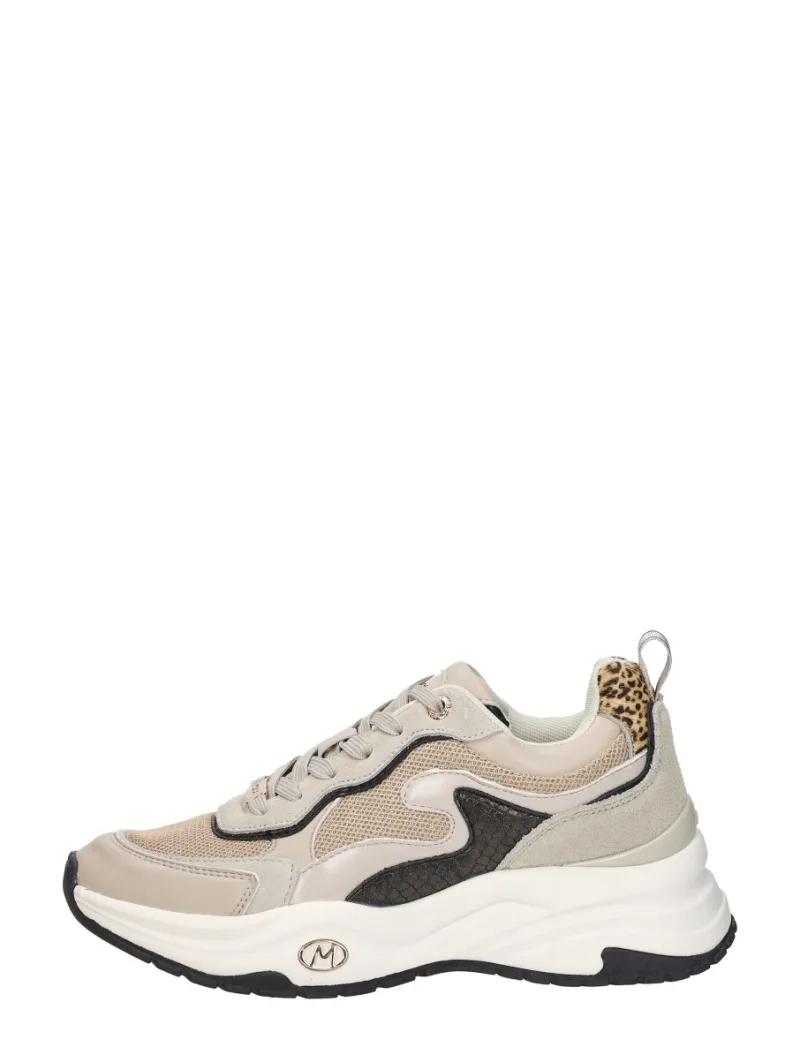 Mexx Palma Ora, lage veterschoenen voor dames in beige