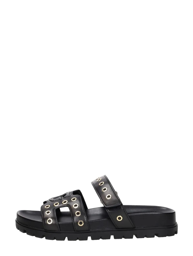 Guess Fashie, open slippers voor dames in zwart
