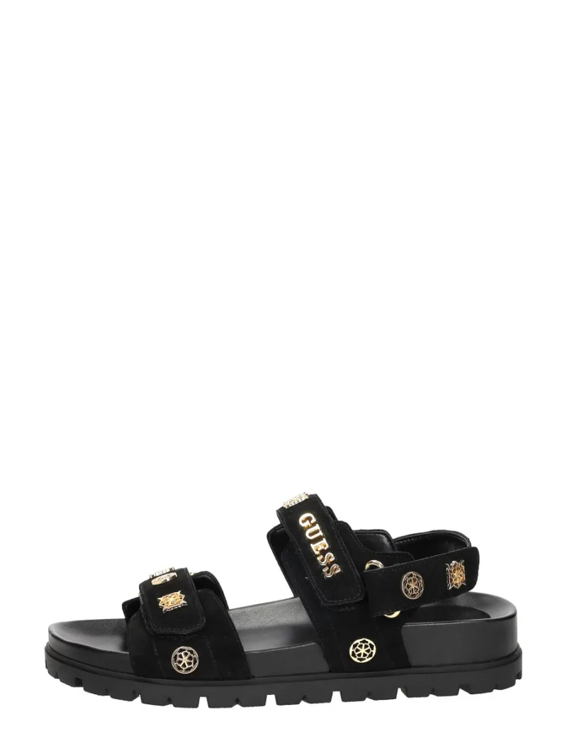 Guess Florizi, sandalen plat voor dames in zwart