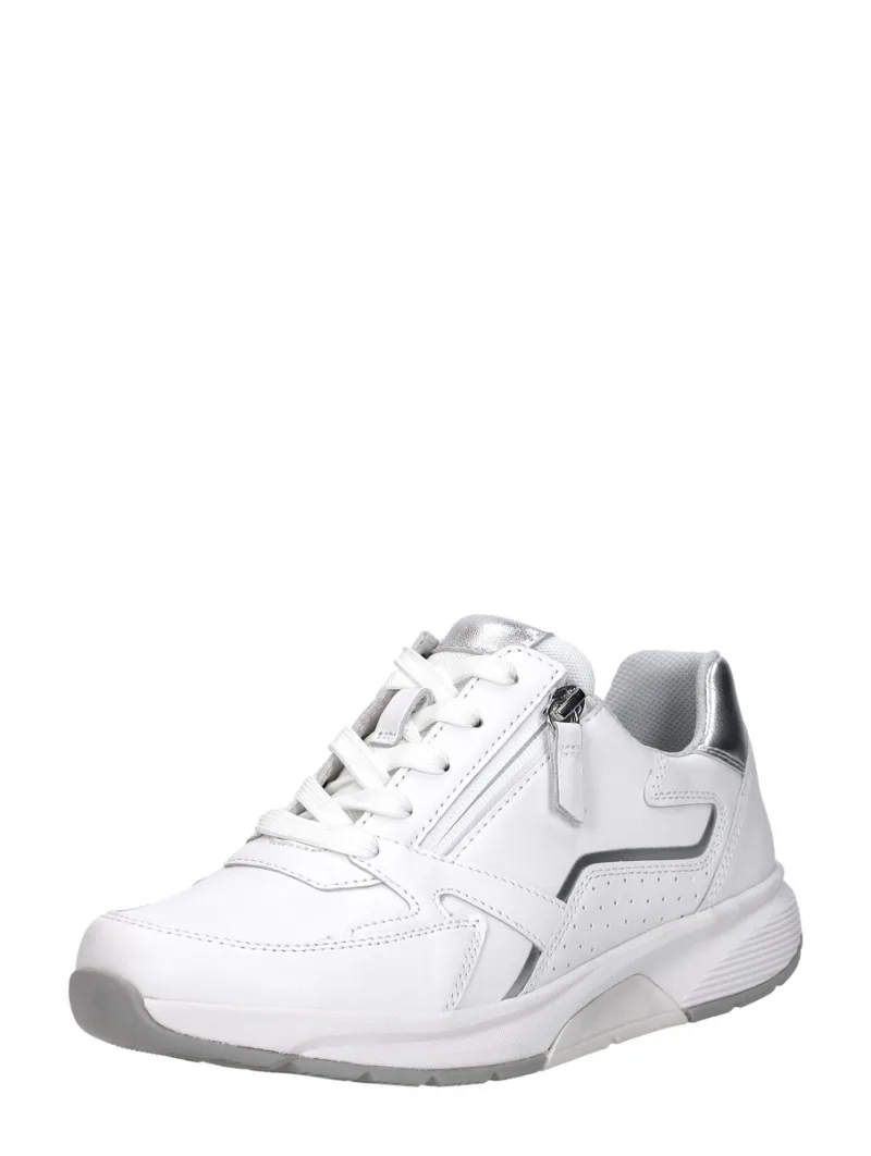 Gabor Rollingsoft, lage veterschoenen voor dames in wit, foto 2 van 2