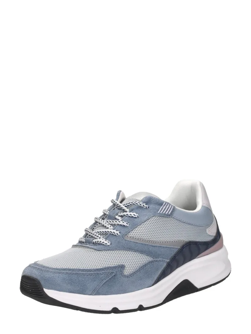 Gabor Rollingsoft, lage veterschoenen voor dames in licht blauw, foto 2 van 2