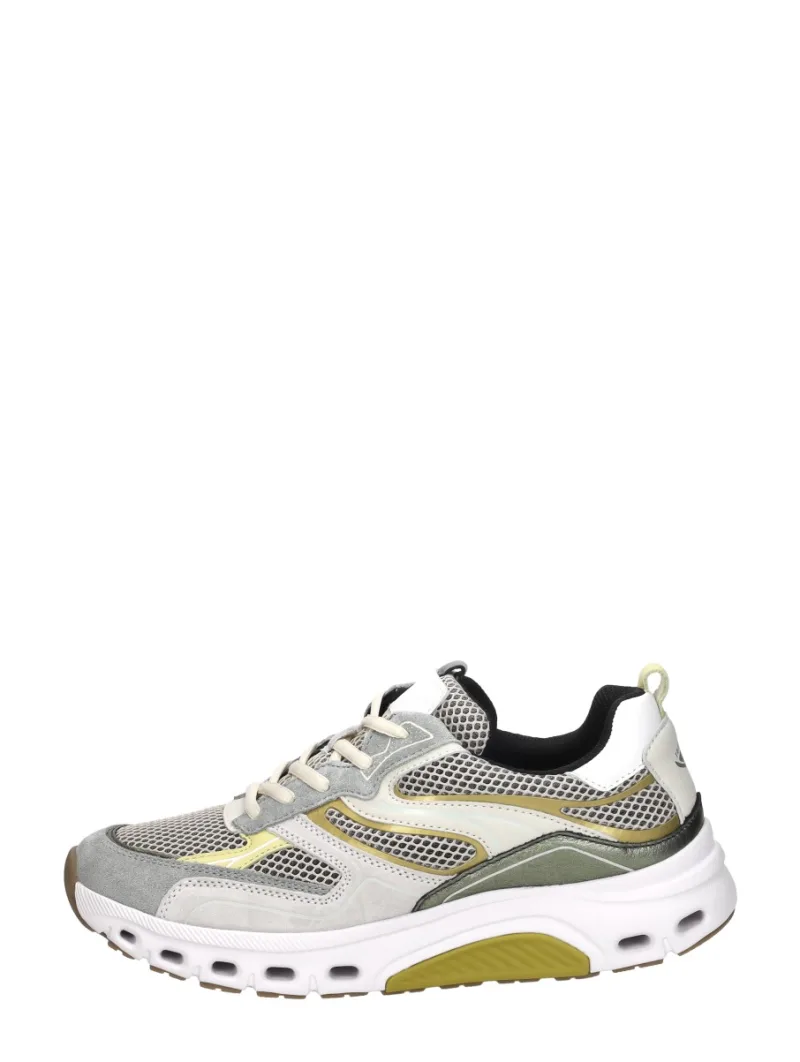 Gabor Rollingsoft, lage veterschoenen voor dames in khaki