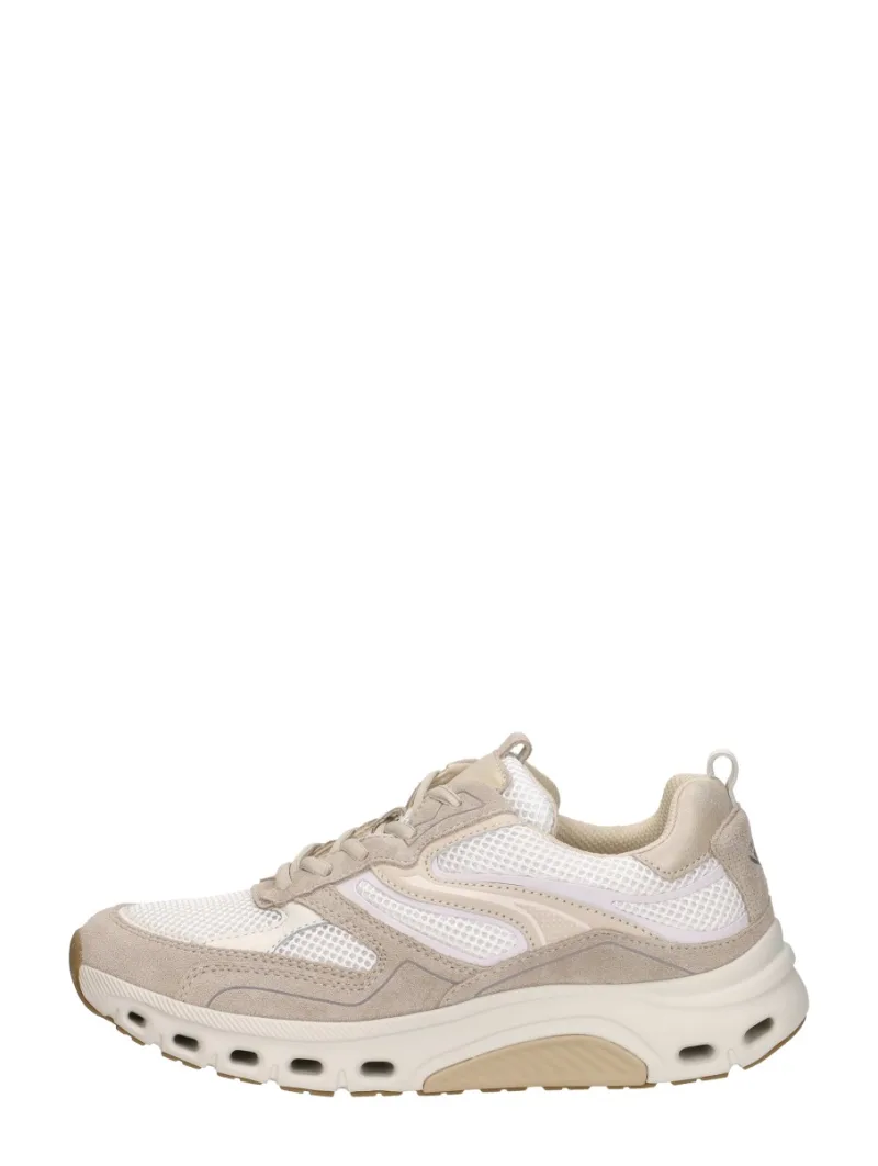 Gabor Rollingsoft, lage veterschoenen voor dames in beige