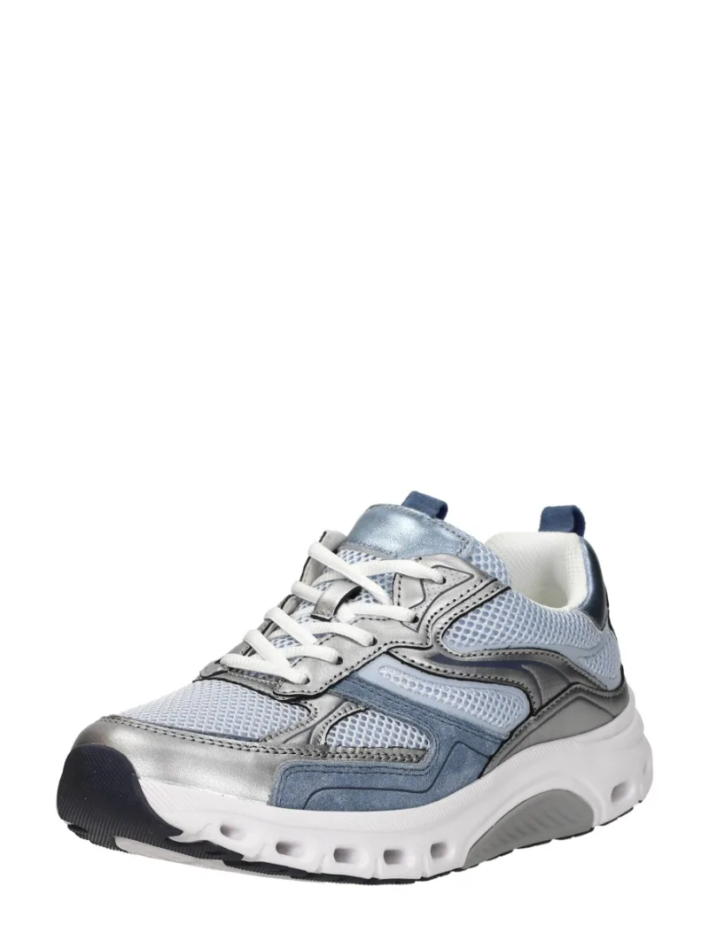 Gabor Rollingsoft, lage veterschoenen voor dames in licht blauw, foto 2 van 2