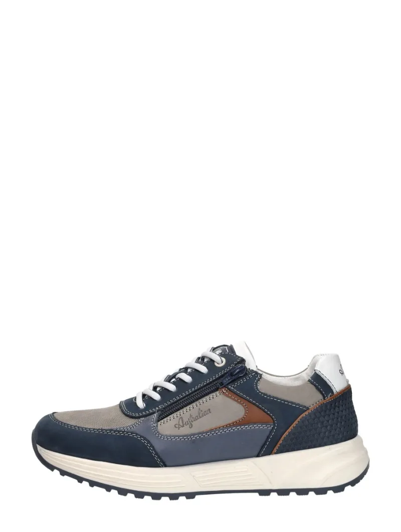 Australian Hawker - Flexmove, lage veterschoenen voor heren in blauw