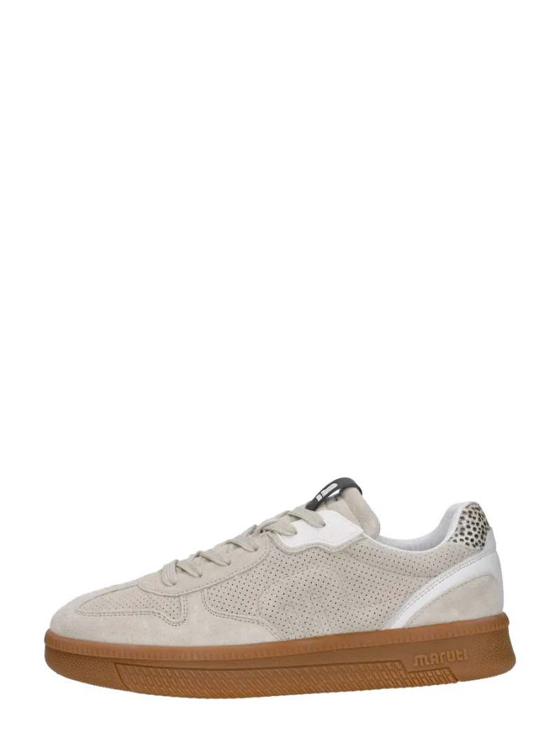 Maruti Yale, lage veterschoenen voor dames in beige, foto 1 van 4