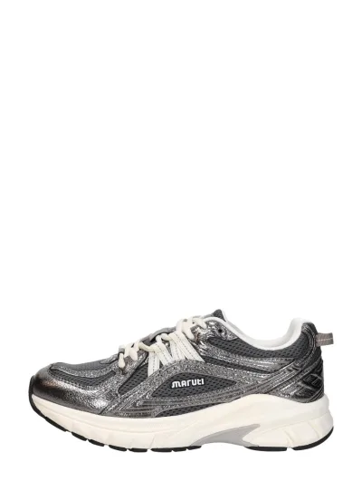 Maruti Nola zilver, lage veterschoenen voor dames in zilverkleur, foto 1 van 4