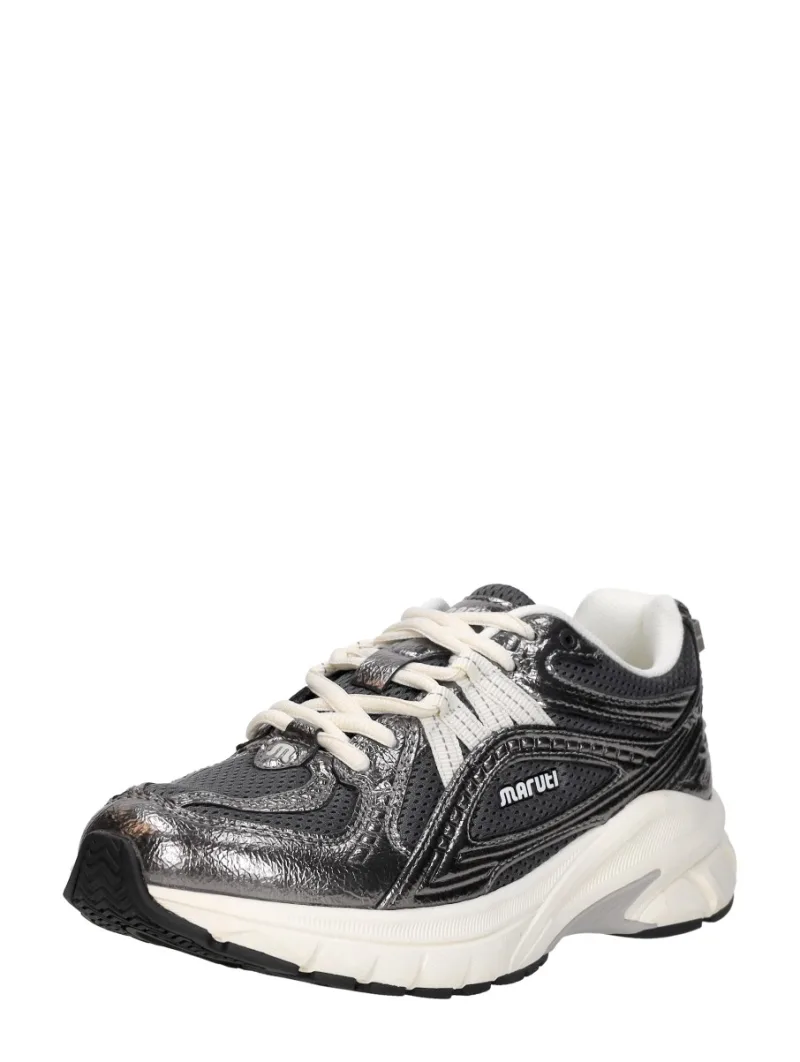 Maruti Nola zilver, lage veterschoenen voor dames in zilverkleur, foto 2 van 2