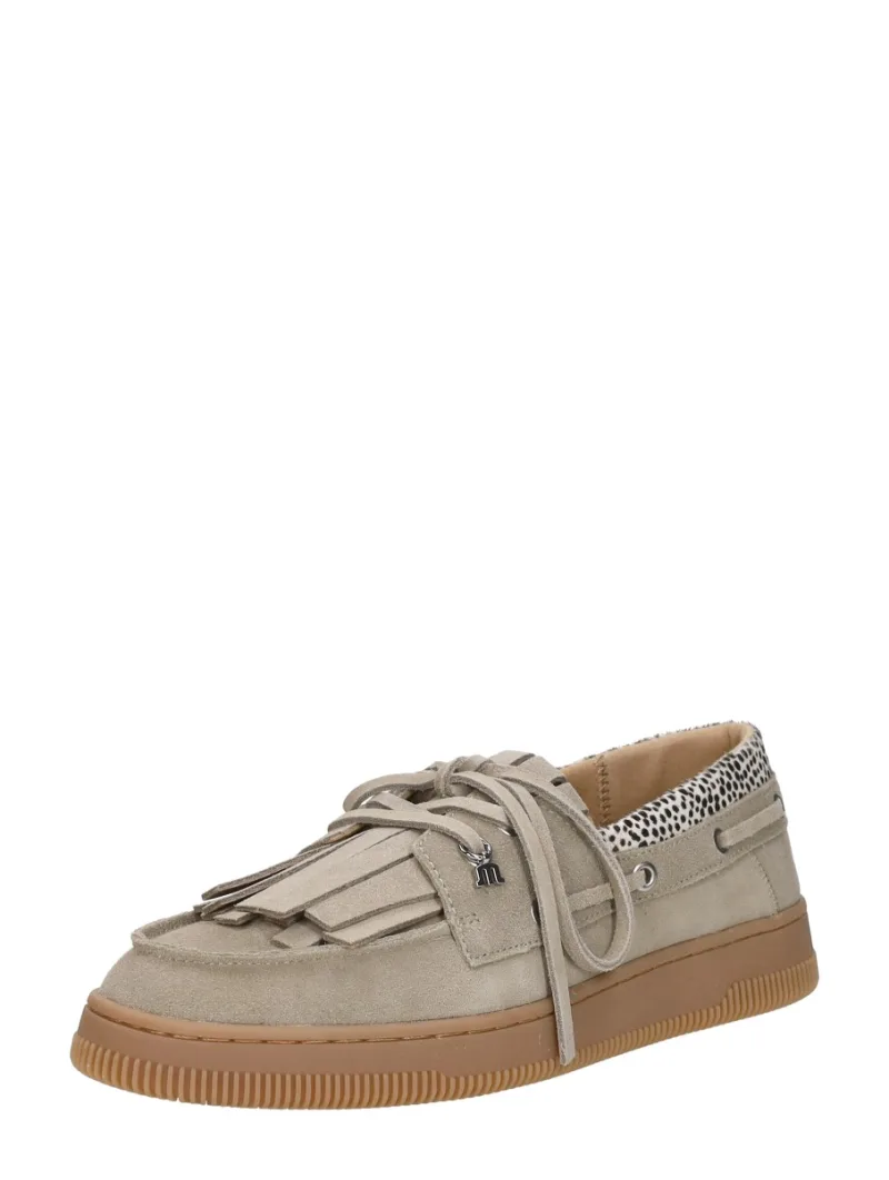 Maruti Shelby, lage veterschoenen voor dames in beige, foto 2 van 2