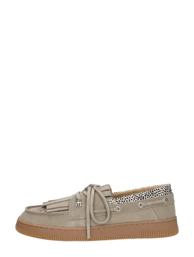 Maruti Shelby, lage veterschoenen voor dames in beige, foto 1 van 4