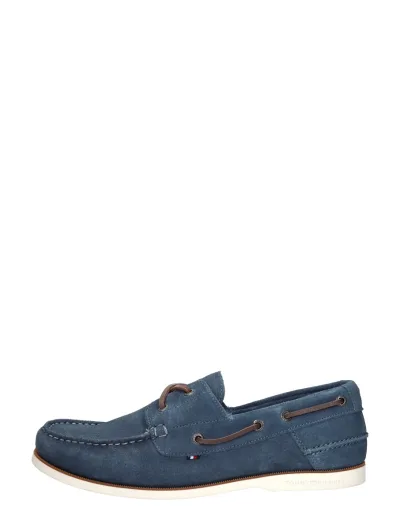 Tommy Hilfiger TH Boat Shoe Core Suede, bootschoenen voor heren in licht blauw, foto 1 van 4