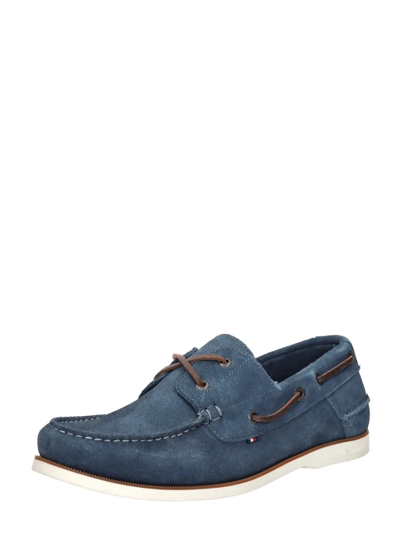 Tommy Hilfiger TH Boat Shoe Core Suede, bootschoenen voor heren in licht blauw, foto 2 van 2