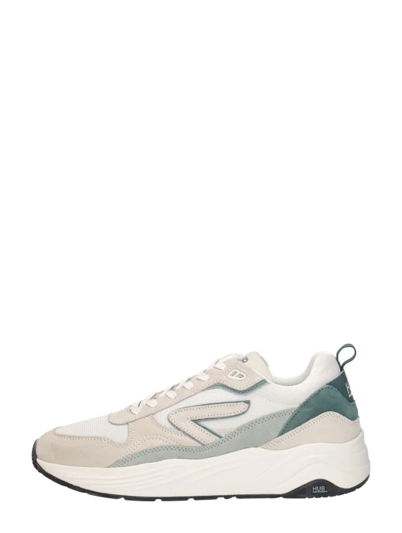 Hub Glide S43, lage sneakers voor heren in gebroken wit