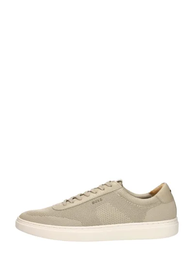 Hugo Boss Kieran Tenn, lage sneakers voor heren in beige, foto 1 van 4