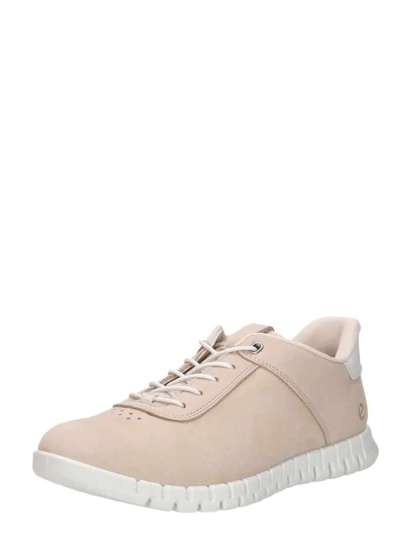 ECCO Gruuv Lite, lage veterschoenen voor dames in beige, foto 2 van 2