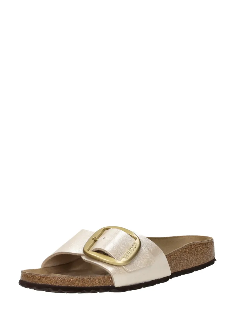 Birkenstock Madrid Big Buckle, open slippers voor dames in gebroken wit, foto 2 van 2