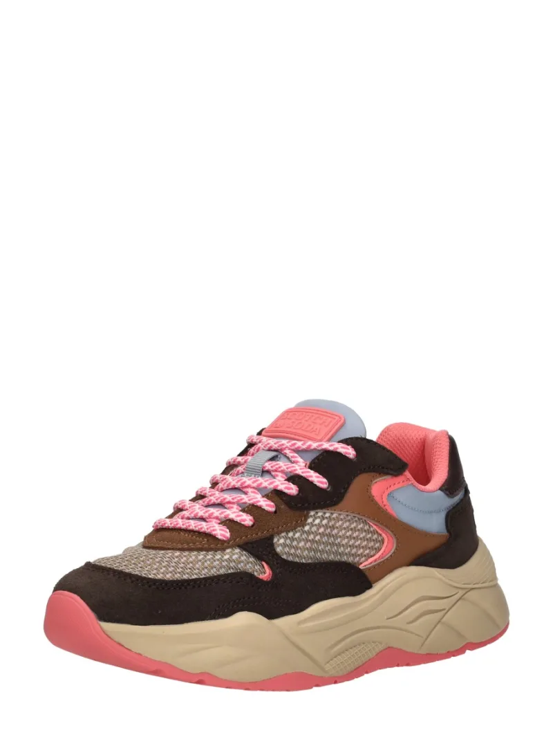 Scotch & Soda Celeste, lage sneakers voor dames in donkerbruin, foto 2 van 2