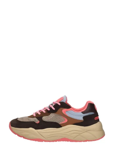 Scotch & Soda Celeste, lage sneakers voor dames in donkerbruin, foto 1 van 4