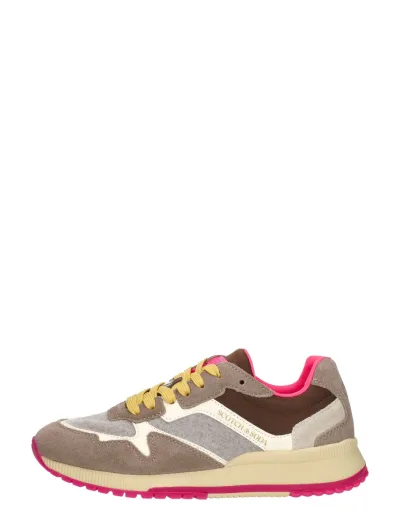 Scotch & Soda Vivi, lage sneakers voor dames in taupe, foto 1 van 4