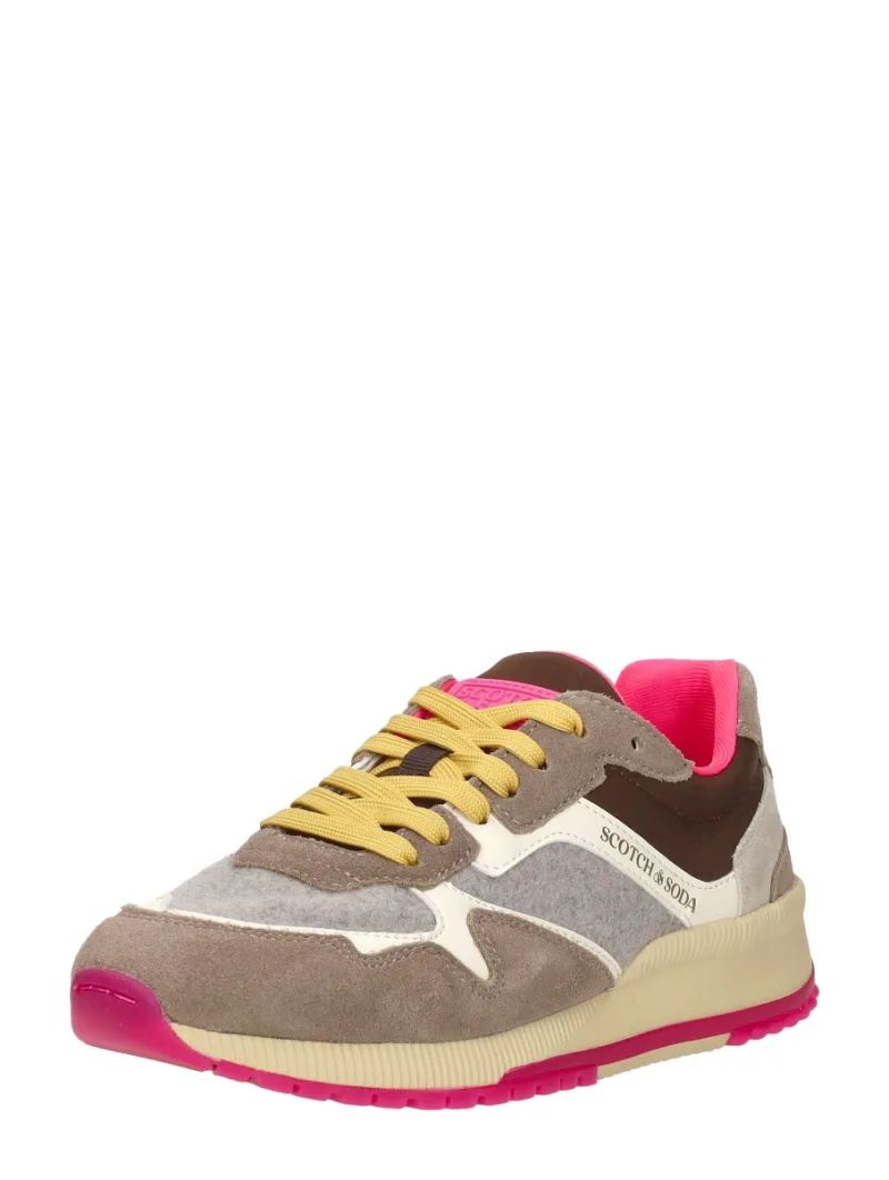 Scotch & Soda Vivi, lage sneakers voor dames in taupe, foto 2 van 2
