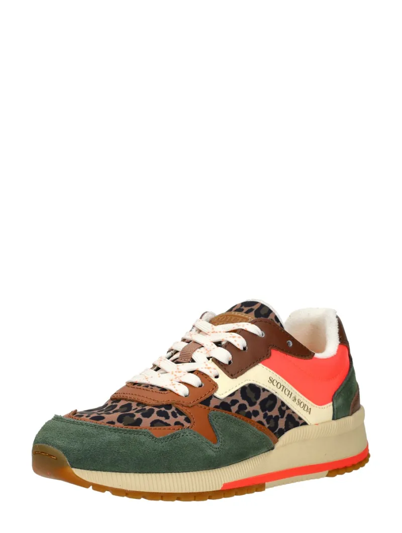 Scotch & Soda Vivi, lage sneakers voor dames in groen, foto 2 van 2
