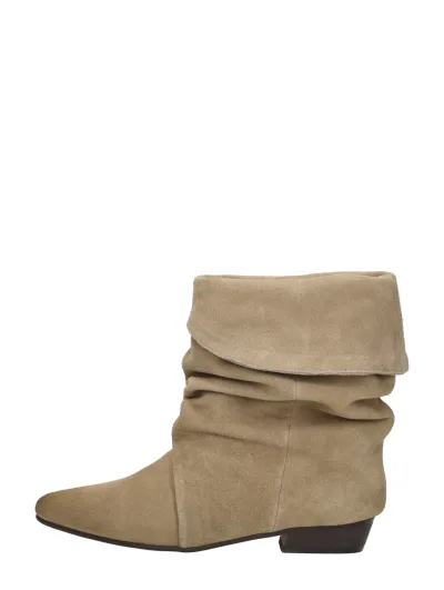 Shoecolate Enkellaarsjes Hak, enkellaarsjes hak voor dames in beige, foto 1 van 4