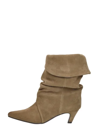 Shoecolate Enkellaarsjes Hak, enkellaarsjes hak voor dames in taupe, foto 1 van 4