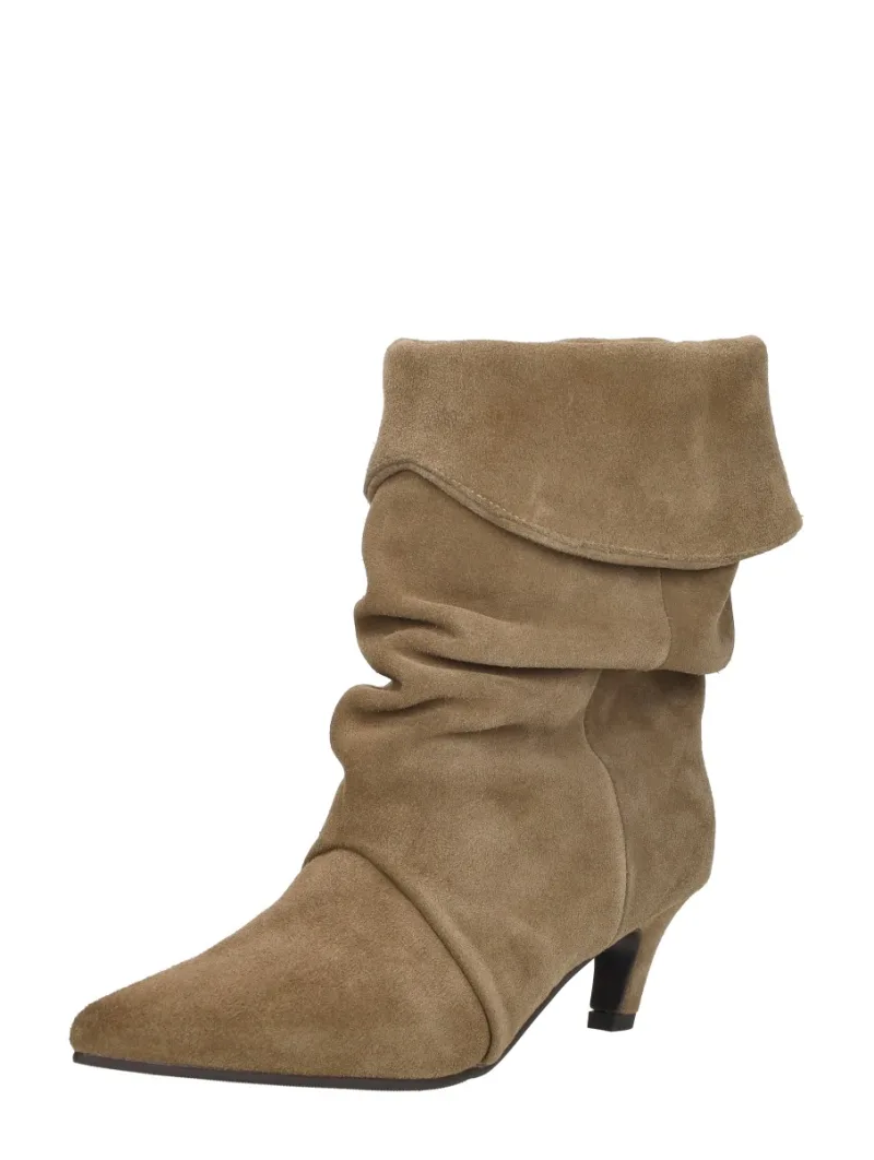 Shoecolate Enkellaarsjes Hak, enkellaarsjes hak voor dames in taupe, foto 2 van 2