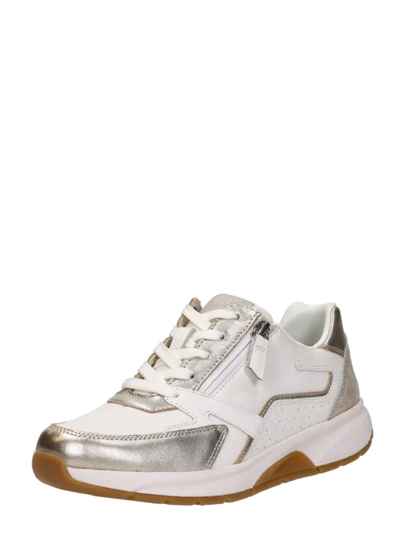 Gabor Rollingsoft, lage veterschoenen voor dames in wit, foto 2 van 2