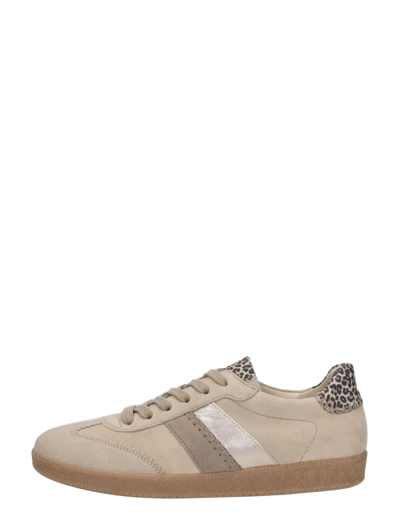 Gabor Sneakers Laag, lage veterschoenen voor dames in beige, foto 1 van 4