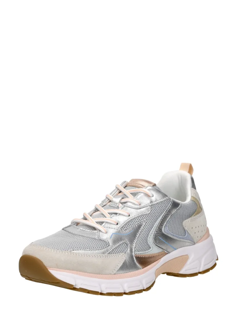 Gabor Sneakers Laag zilver, lage veterschoenen voor dames in zilverkleur, foto 2 van 2