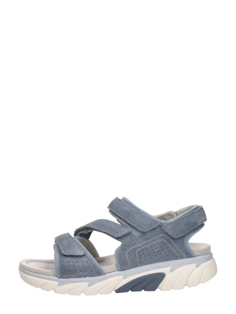 Gabor Sandalen Plat, sandalen plat voor dames in licht blauw