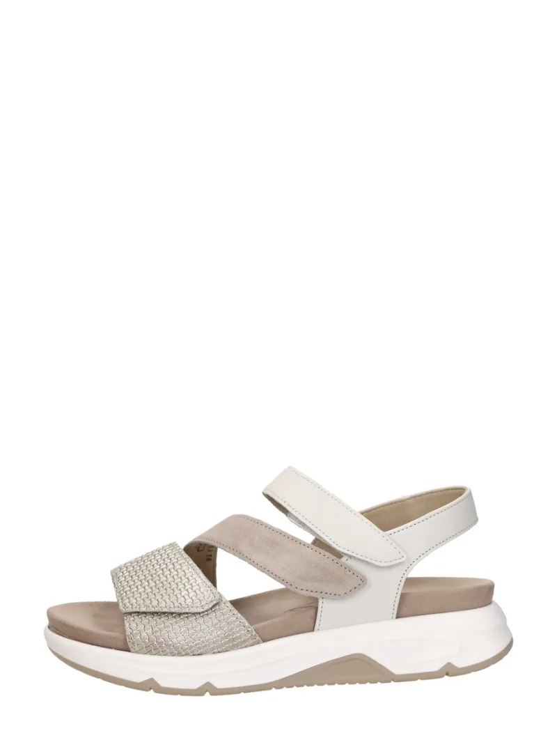 Gabor Rollingsoft, sandalen plat voor dames in beige