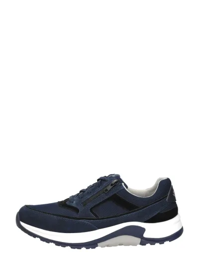Gabor Rollingsoft, lage veterschoenen voor heren in blauw, foto 1 van 4