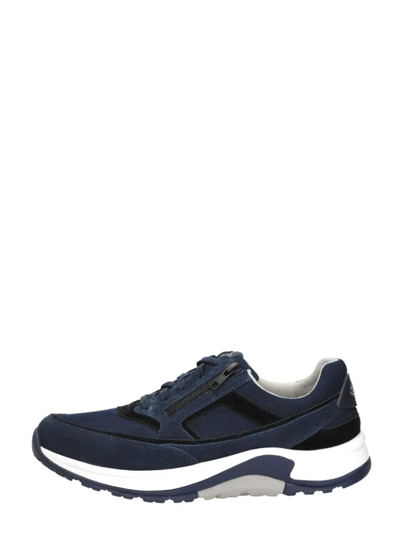 Gabor Rollingsoft, lage veterschoenen voor heren in blauw