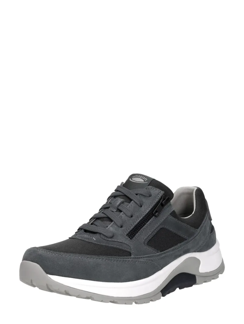 Gabor Rollingsoft, lage veterschoenen voor heren in donkergrijs, foto 2 van 2
