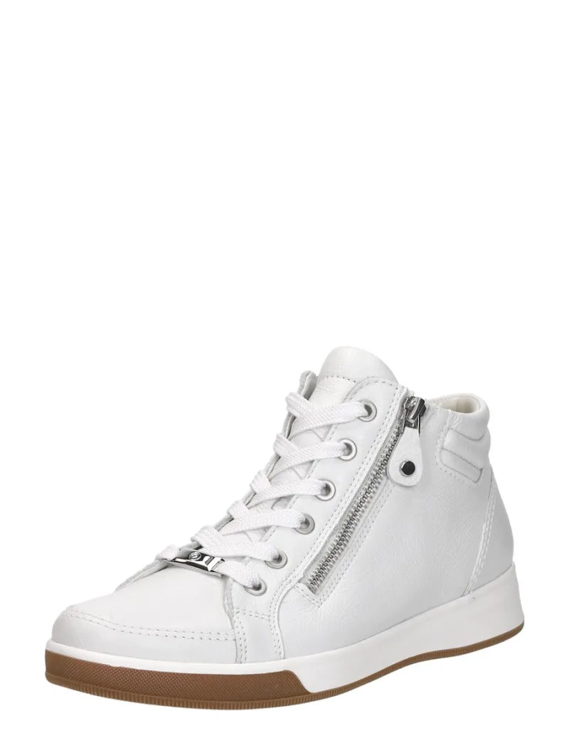 Ara Rom-ST-High-Soft, hoge veterschoenen voor dames in wit, foto 2 van 2