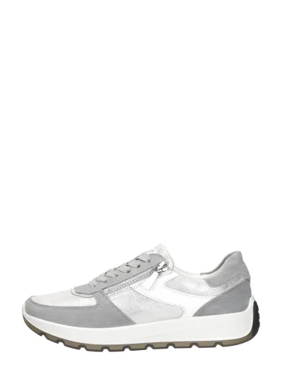 Ara New York licht grijs, lage veterschoenen voor dames in lichtgrijs, foto 1 van 4