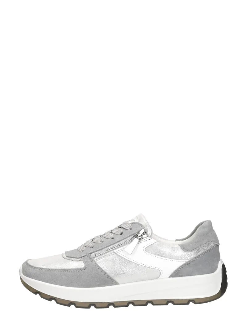 Ara New York licht grijs, lage veterschoenen voor dames in lichtgrijs, foto 1 van 4