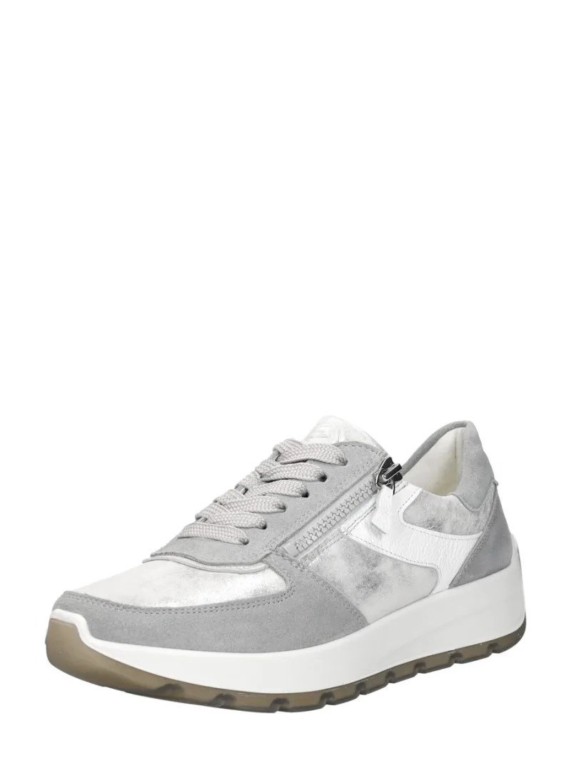 Ara New York licht grijs, lage veterschoenen voor dames in lichtgrijs, foto 2 van 2